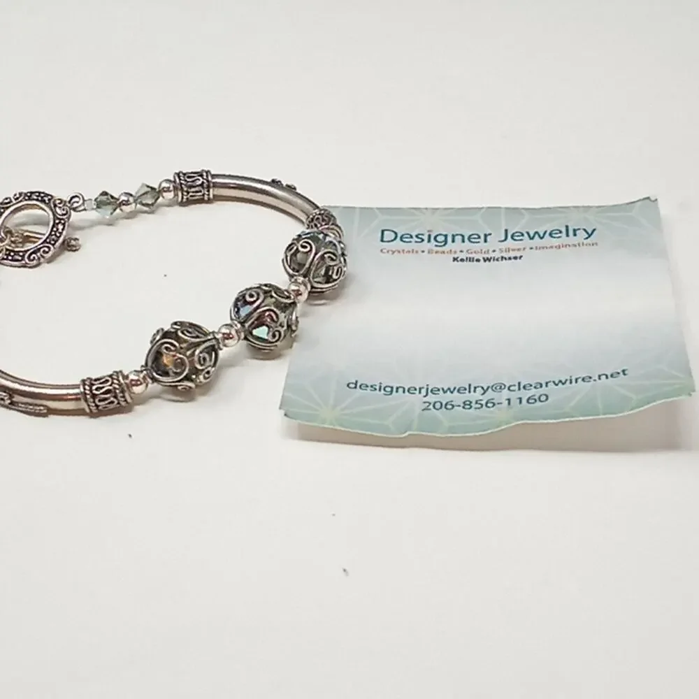 Kellie Wichser Women's Silver 3 Bead Bracelet